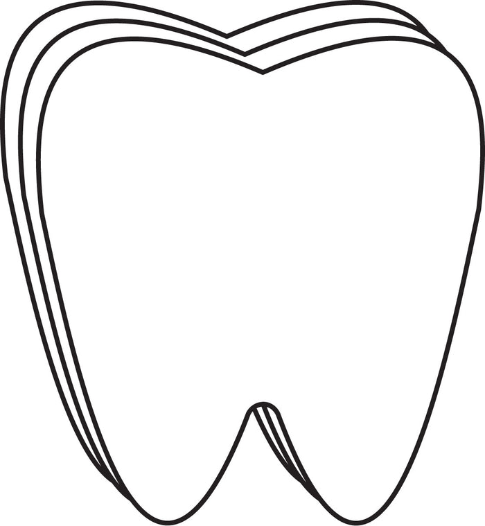 Small Single Color Creative Cut-Out - Tooth - Creative Shapes Etc.