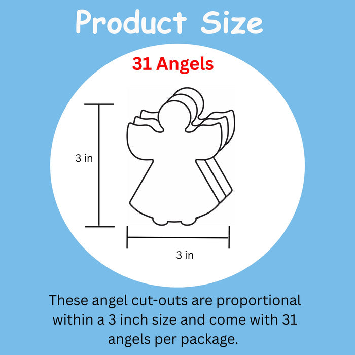 SHAPES ETC. Small Single Color Cut-Out - Angel