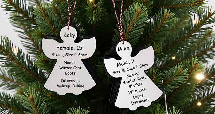 Christmas themed Large Single Color Cut-Out Angel