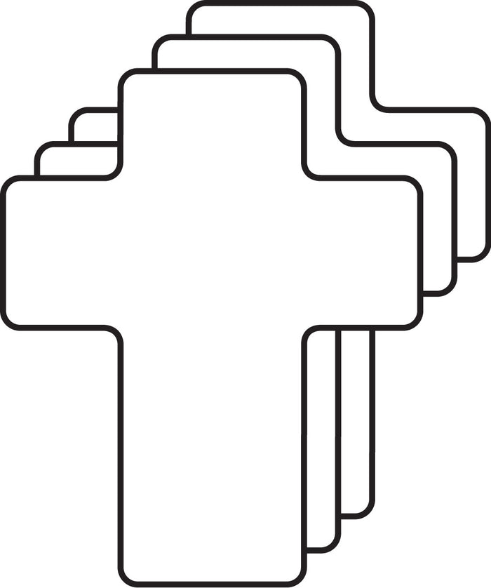 Cross Single Color Creative Cut-Outs- 3” - Creative Shapes Etc.