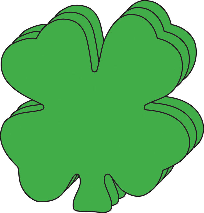 Small Single Color Cut-Out - Four Leaf Clover - Creative Shapes Etc.