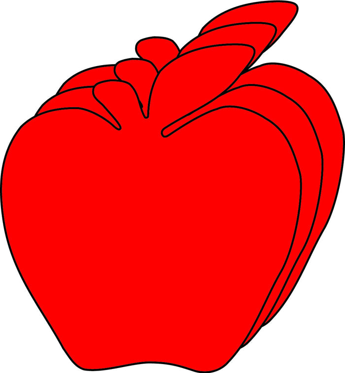 Small red apple cut-outs for classroom craft activities