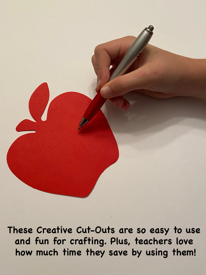 Creative apple cut-outs for fall or farm themes