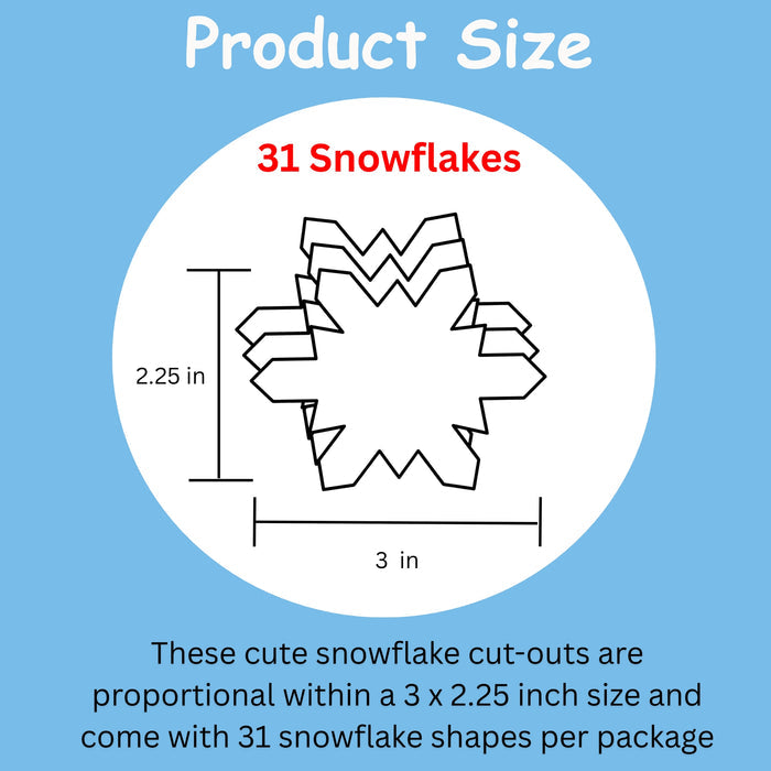 SHAPES ETC. Small Single Color Cut-Out - Snowflake
