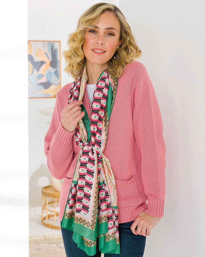 Shauna Patterned Viscose Scarf - Image 2 - The Classic Boutique