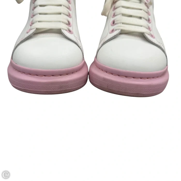Shoes Luxury Designer By Alexander Mcqueen In Pink & White, Size: 12.5