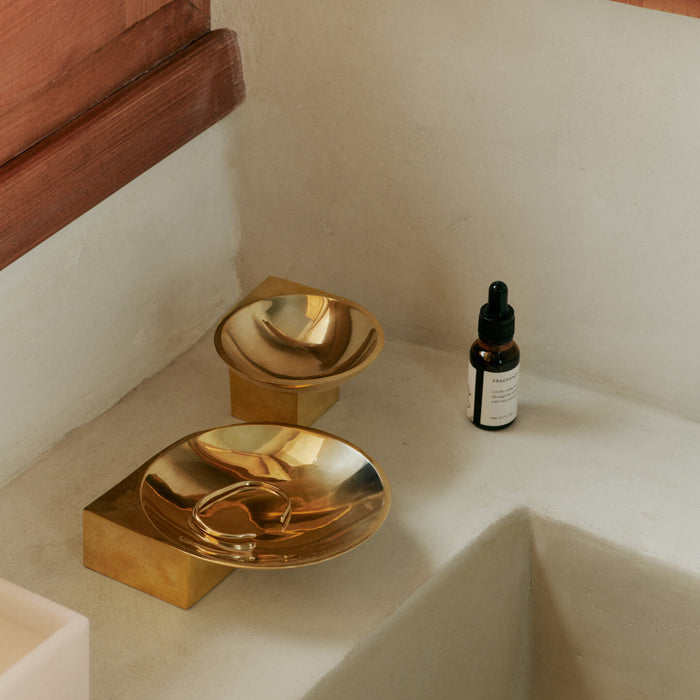Short Brass Pedestal Bowl