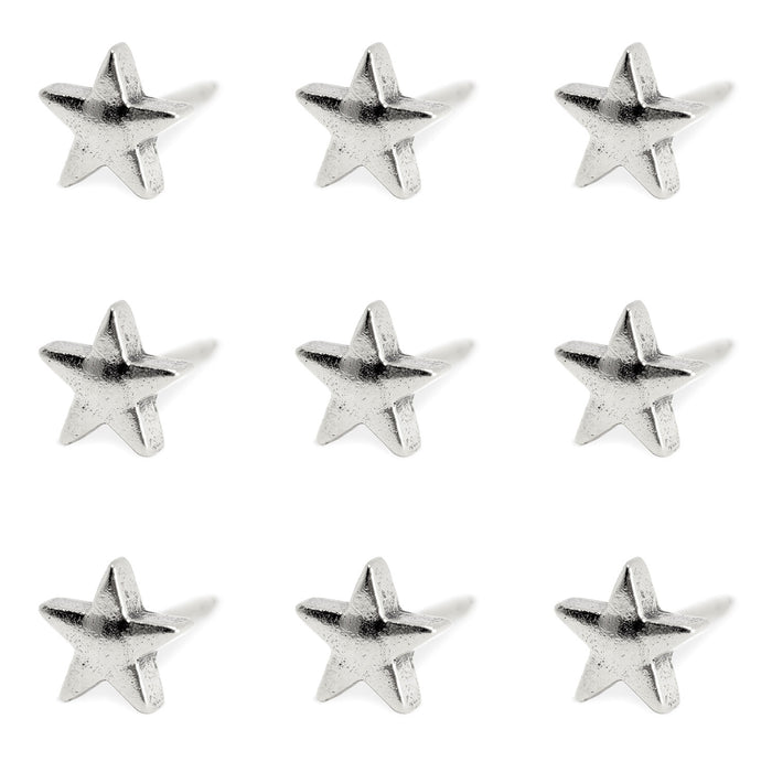 Silver Star Map Push Pins