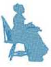 Sitting Lady Silhouettes  [4x4] ATWD-10392
