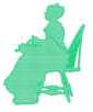 Sitting Lady Silhouettes  [4x4] ATWD-10392