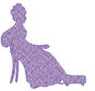 Sitting Lady Silhouettes  [4x4] ATWD-10392