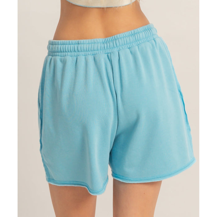 Sky Blue Lounge Set – Half Zip Pullover & Drawstring Shorts Set 258 / 328