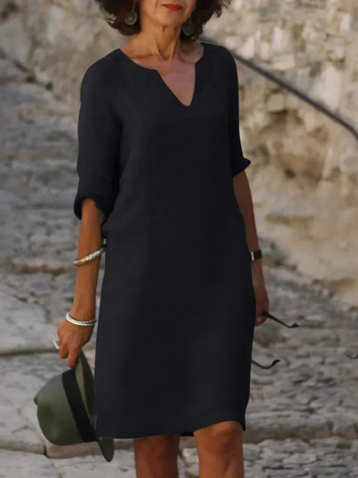 Skylar™ | Elegant Dress with V-Neck