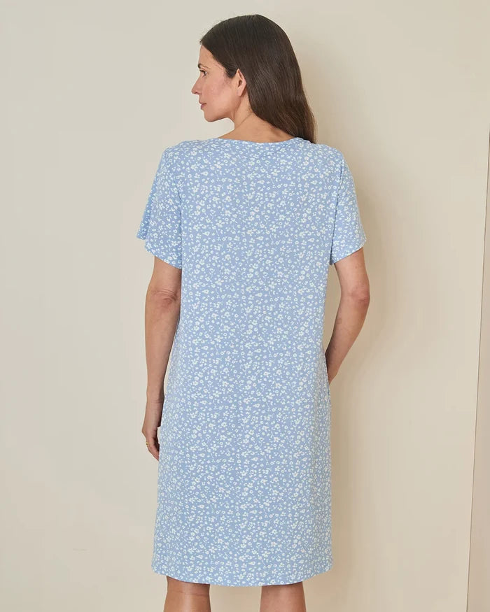 Slenderella Arleth Short Sleeve Floral Nightdress