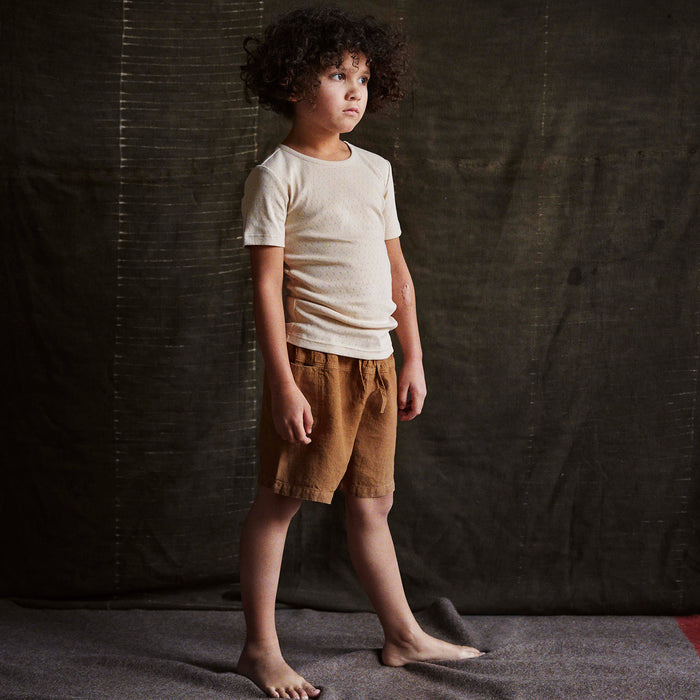 Smew Baby & Kids Top - Cotton Pointelle - Shell