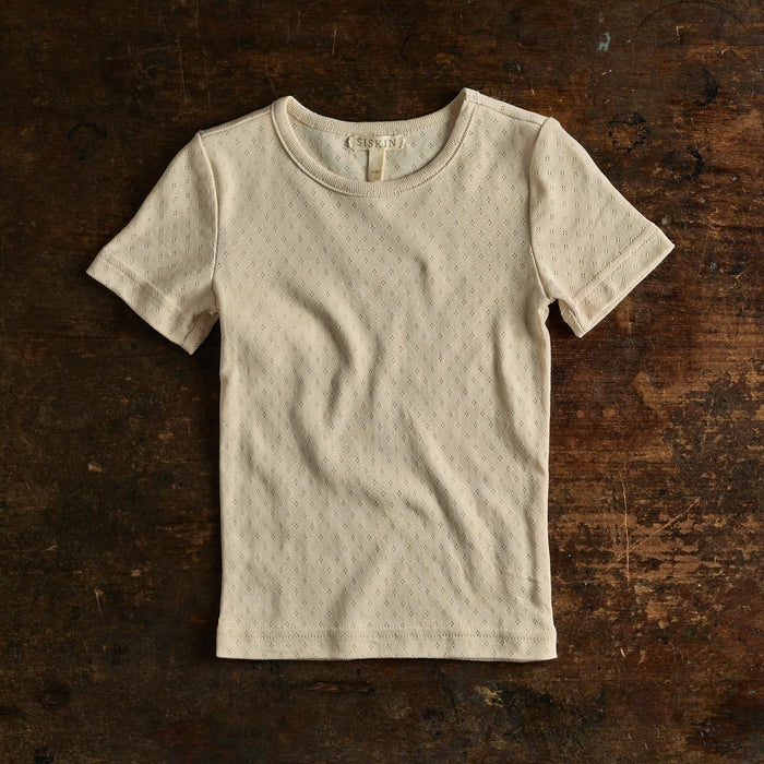 Smew Baby & Kids Top - Cotton Pointelle - Shell