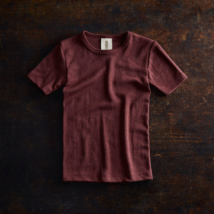 Smew Kids Top - Merino Wool & Silk - Fig