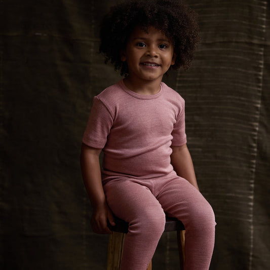 Smew Kids Top - Merino Wool & Silk - Orchid