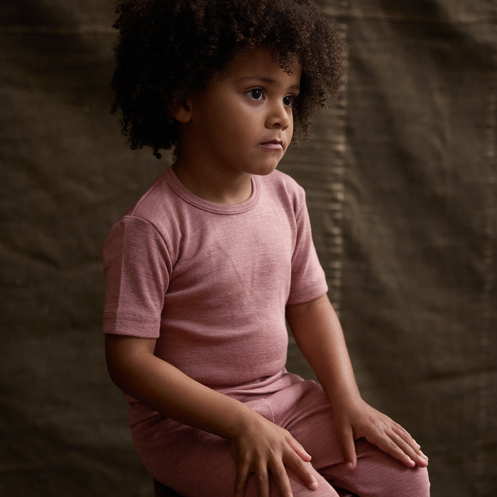 Smew Kids Top - Merino Wool & Silk - Orchid
