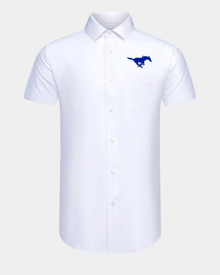 SMU Phenom Classic White Short Sleeve Dress Shirt