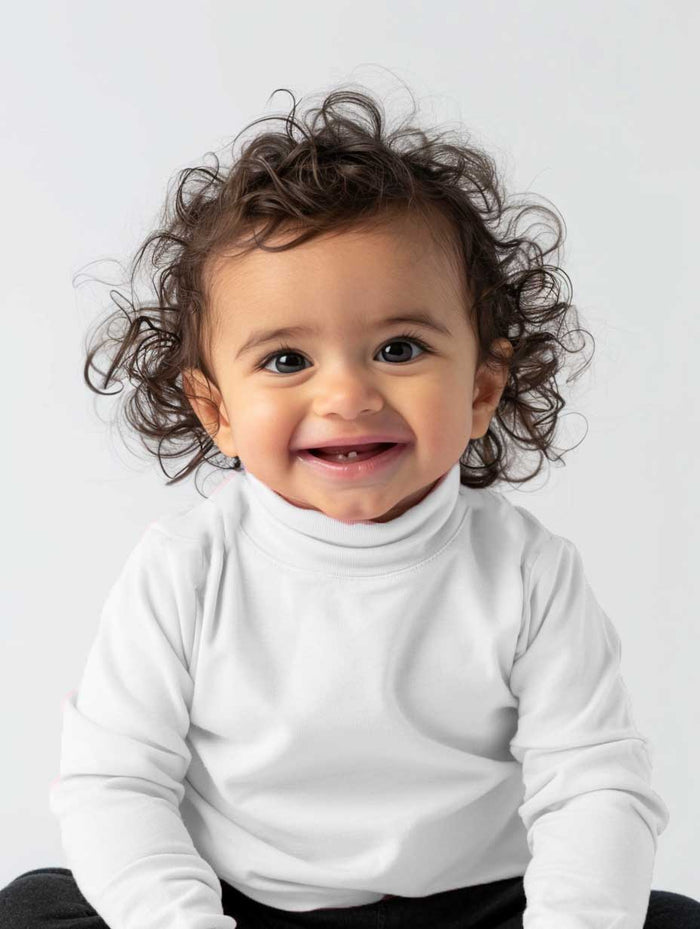 Soft Cotton Winter High Neck – White - Hinz Clothing