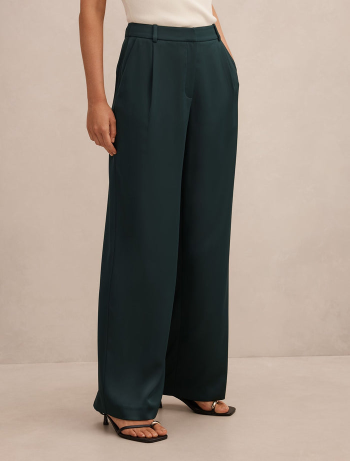 Solana Satin Wide Leg Pants Forever New