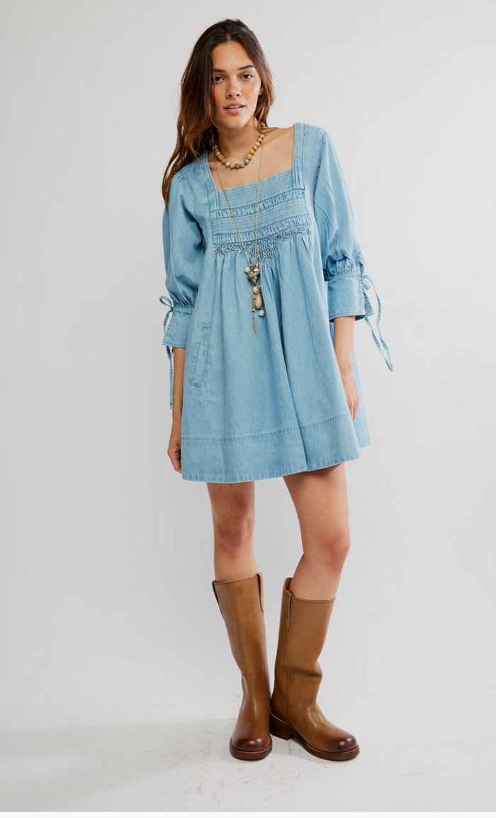 Sonora Denim Dress - Cornflower Blue