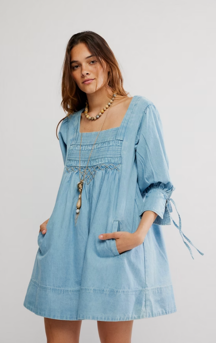 Sonora Denim Dress - Cornflower Blue