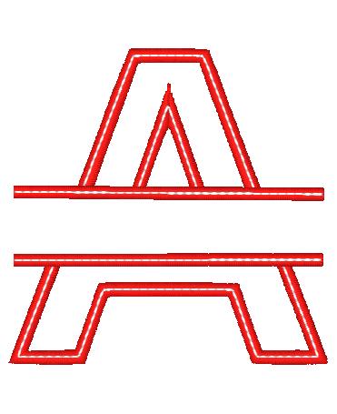 Split Applique Alphabet [4x4] 11363 Machine Embroidery Designs
