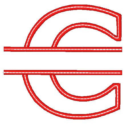 Split Applique Alphabet [4x4] 11363 Machine Embroidery Designs