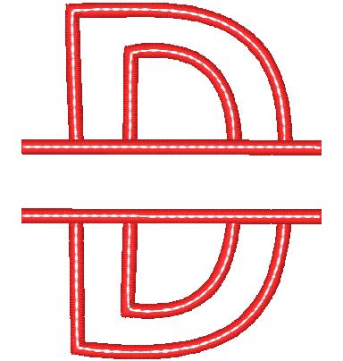 Split Applique Alphabet [4x4] 11363 Machine Embroidery Designs