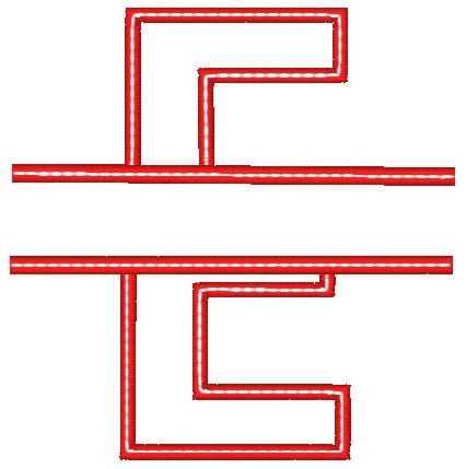Split Applique Alphabet [4x4] 11363 Machine Embroidery Designs