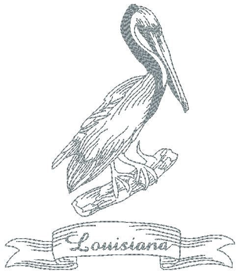 State Bird Redwork-2 [5x7] 11028 Machine Embroidery Designs