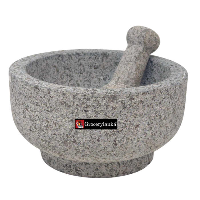 Stone Mortar and Pestle (8.5 in) – Traditional Grinder