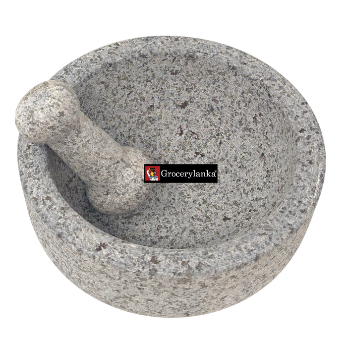 Stone Mortar and Pestle (8.5 in) – Traditional Grinder