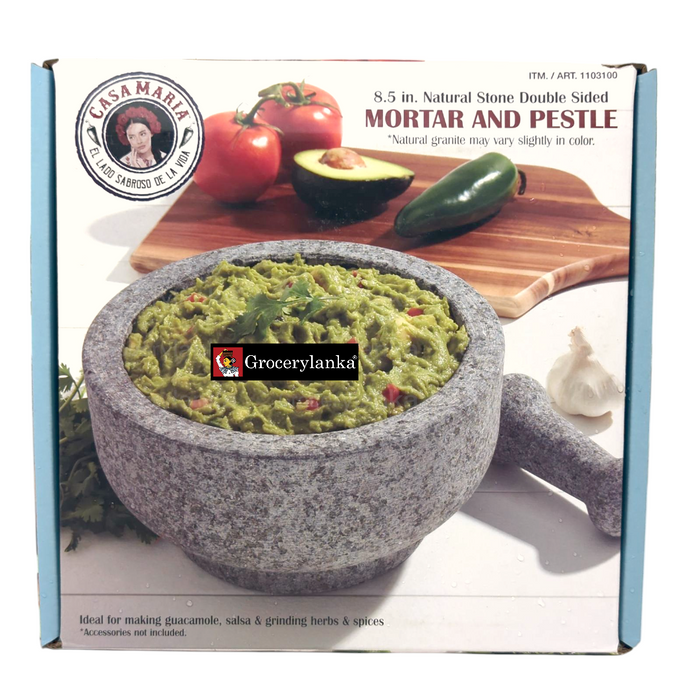 Stone Mortar and Pestle (8.5 in) – Traditional Grinder