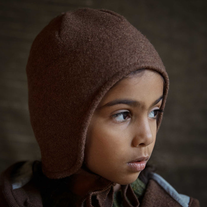 Strath Baby & Kids Hat - Boiled Merino Wool - Hazelnut