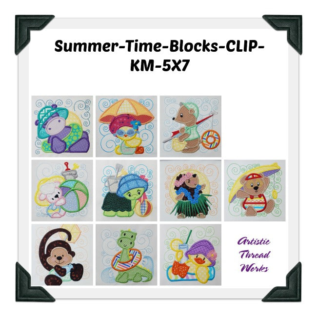 Summertime Applique Blocks  [5x7]  ATWS-10041