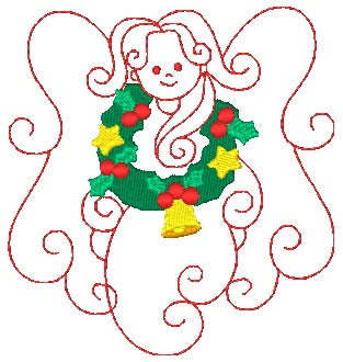 Sweet Christmas Angels [4x4] # 10007