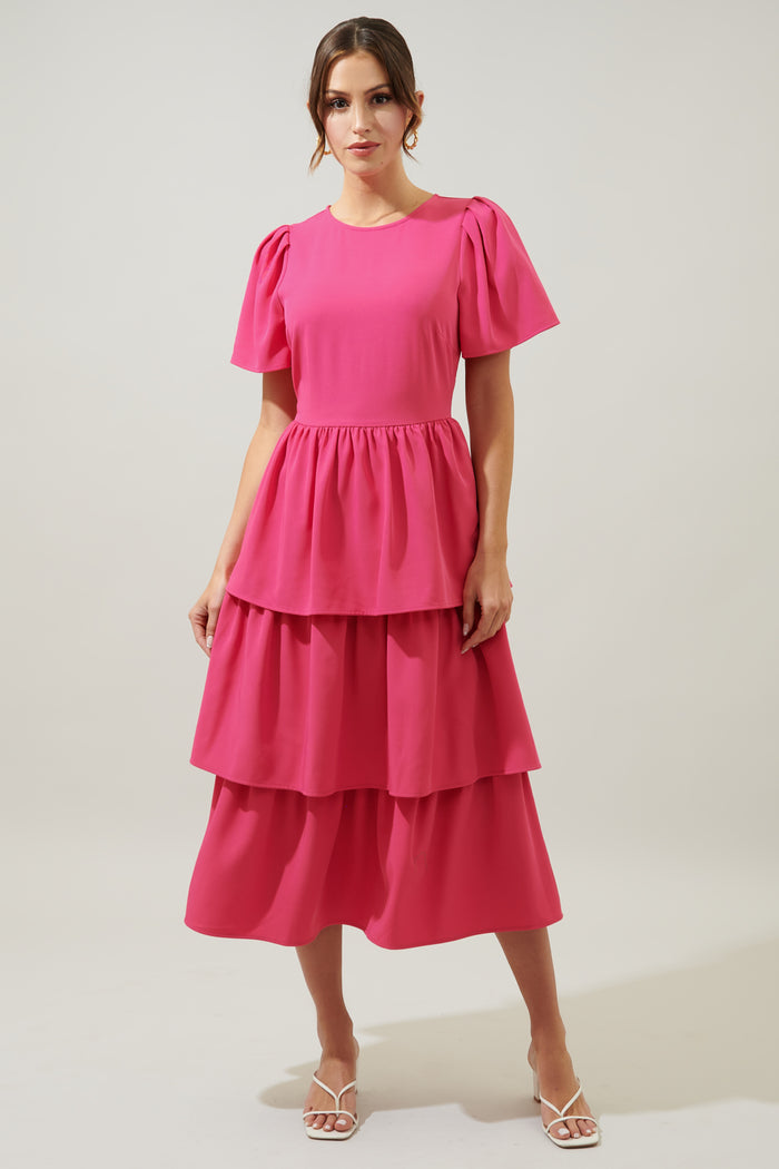 Sweet Nothing Tiered Midi Dress