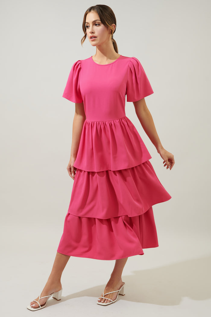 Sweet Nothing Tiered Midi Dress