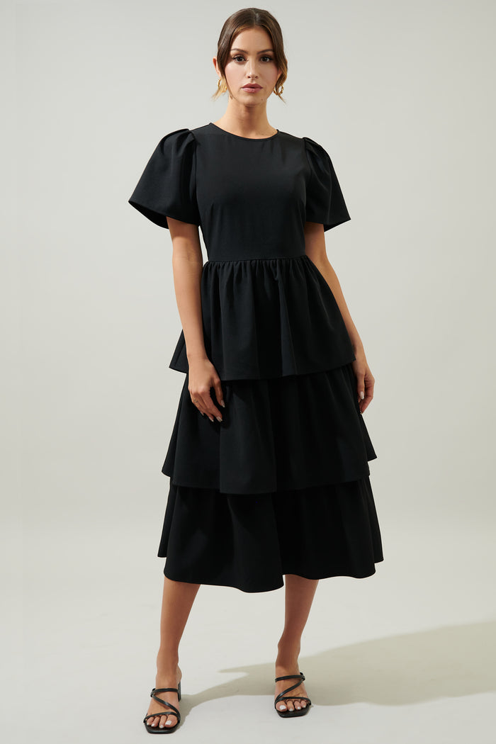 Sweet Nothing Tiered Midi Dress
