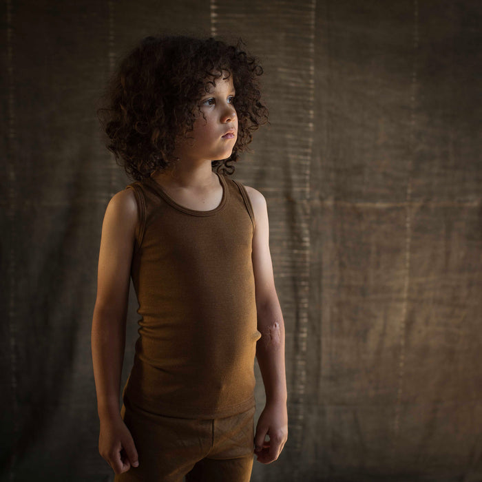 Swift Kids Top - Merino Wool & Silk - Almond