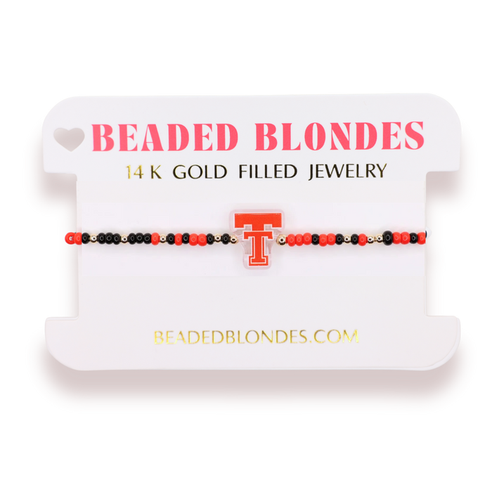 Texas Tech Logo Bracelet on Color