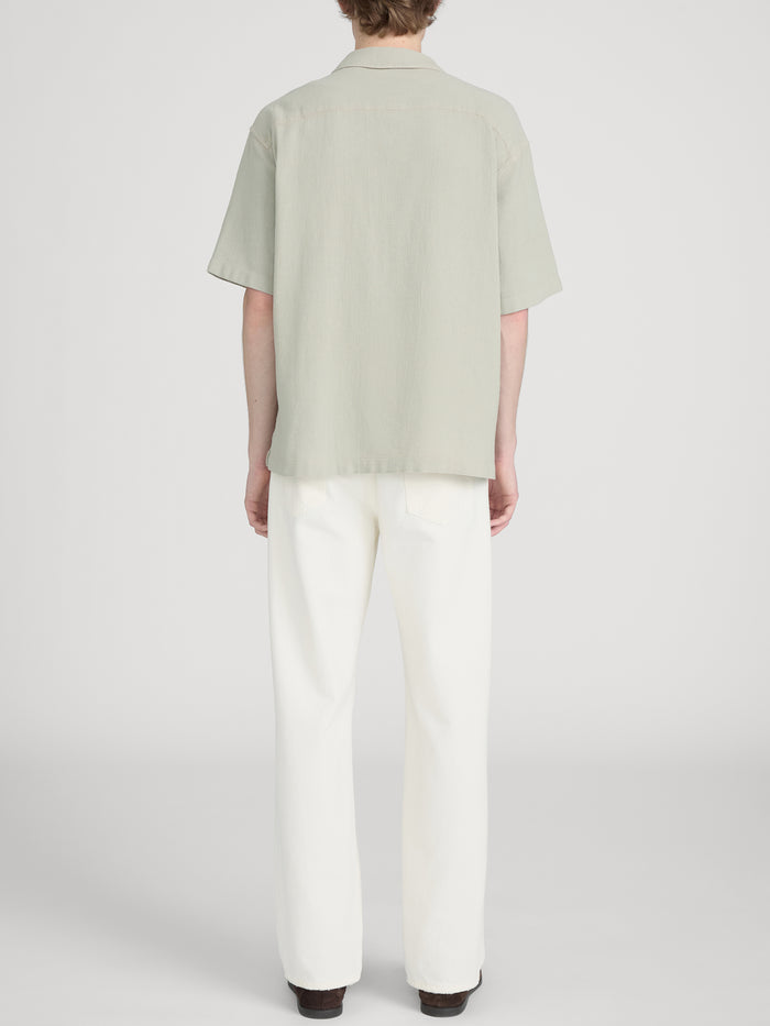 Textured S/S Shirt -- Moss Green