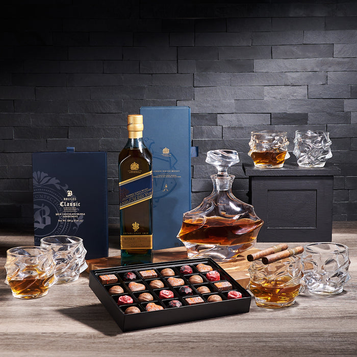 "The Gentleman" Liquor Decanter Crate, liquor gift, liquor, decanter gift, decanter, chocolate gift