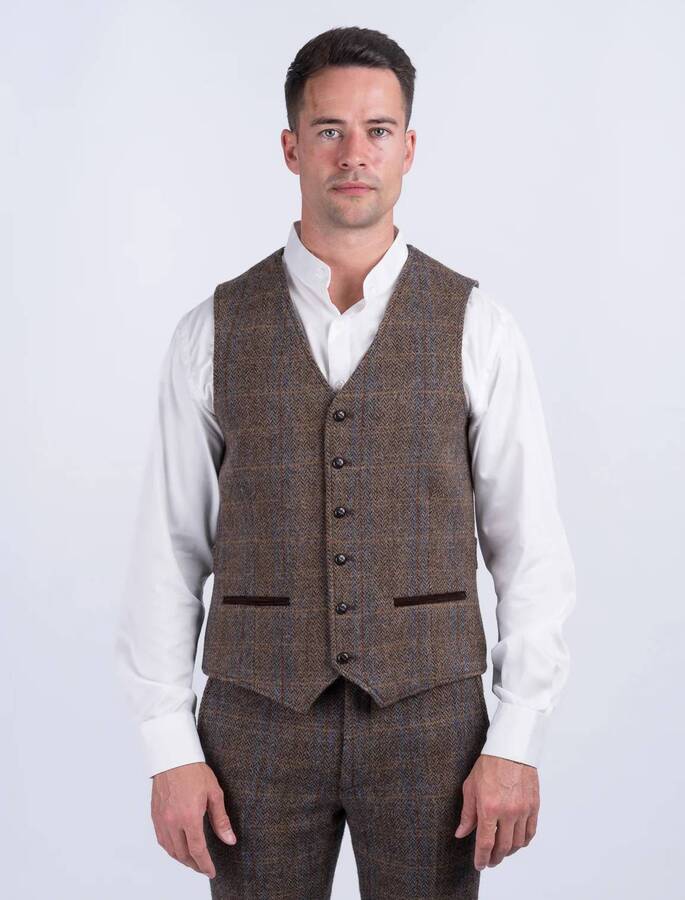The O'Connor Brown Hunting Tweed Waistcoat & Vest