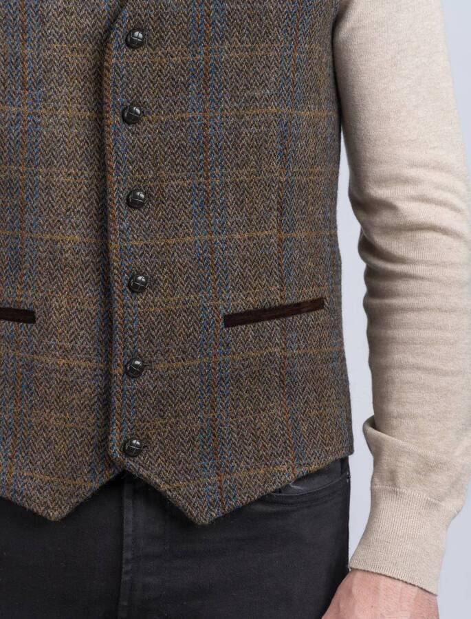 The O'Connor Brown Hunting Tweed Waistcoat & Vest
