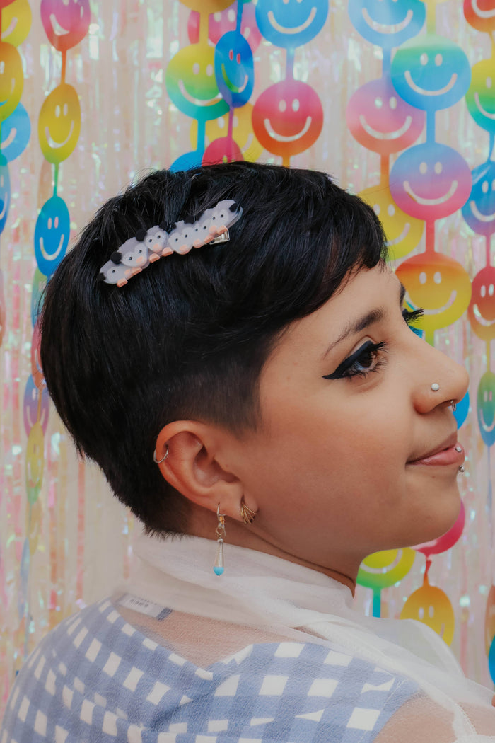 The Peach Fuzz Opossum Family Clip Set