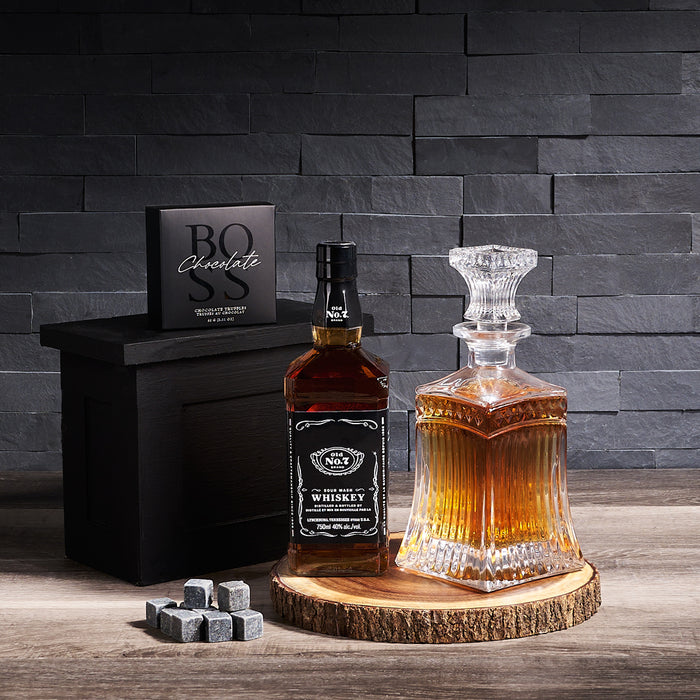 The Ultimate Polished Man's Gift, liquor gift, liquor, chocolate gift, chocolate, decanter, decanter gift